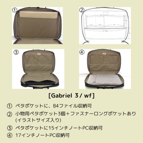 　1: リュック式 ダブルケースガード「Gabriel 3/wf」（オーボエ・フルート・クラリネット対応）チョコ / キャメル