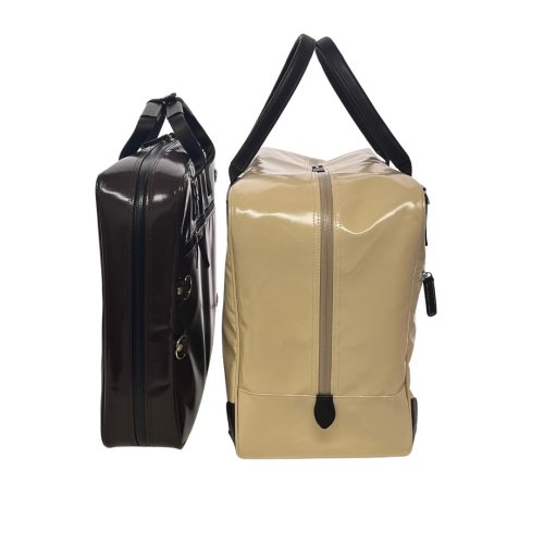 　3: 特注 20％OFFセール　ハンドメイド 2way Wケースボストン 「The Big Lebowski/wf」サンドベージュ/チョコ