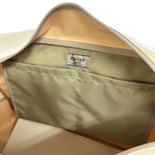 　2: 特注 20％OFFセール　ハンドメイド 2way Wケースボストン 「The Big Lebowski/wf」サンドベージュ/チョコ