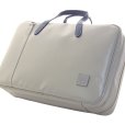 画像1: 特注ハンドメイド リュック式 2コンパートメント マチ厚ケース「Deniro 4/wf」(マリゴM2,オーボエレジェンドなど対応) グレー/紺 (1)