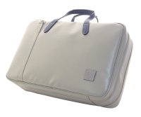 特注ハンドメイド リュック式 2コンパートメント マチ厚ケース「Deniro4/wf」(マリゴM2,オーボエレジェンドなど対応） グレー/紺