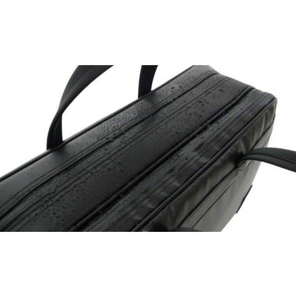 画像6: ハンドメイド 大きめオーボエバッグ（Wファスナー・2コンパートメント）「Camarade3/wf」ソフトマットブラック / 黒ショートハンドル