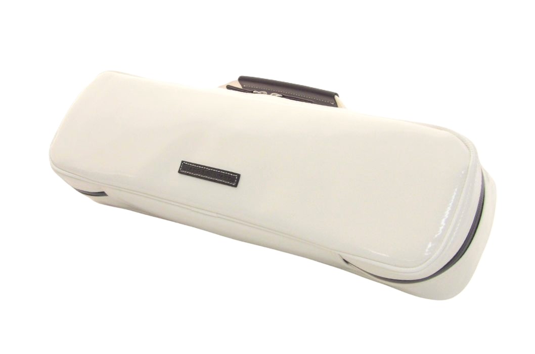 木管フルートケースガード  特注ハンドメイド オフホワイトスペシャルコーティング/チョコ  