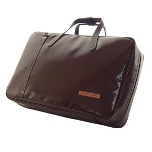 画像: ハンドメイド特注 マチ厚１コンパートメント ブリーフケース「Deniro3/wf」チョコ / キャメル