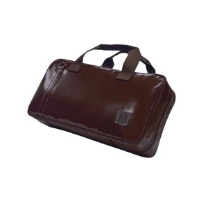 画像: 新作トライアルセール２０％OFF   ハンドメイド クラリネットバッグ「Camarade2/wf」チョコ / チョコ革巻きハンドル・チョコスクエアエンブレム