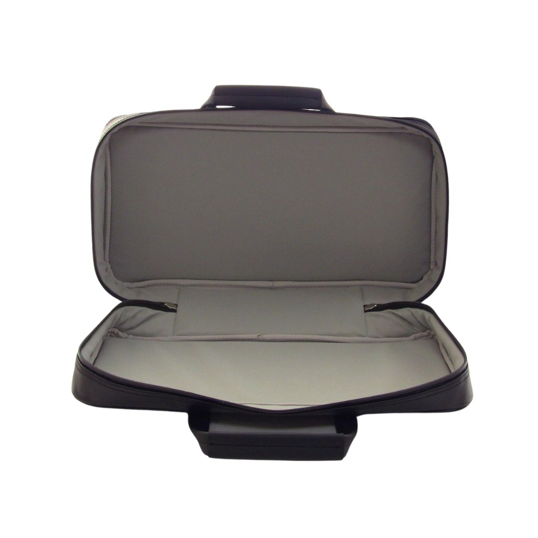 画像: ハンドメイド 大きめオーボエバッグ（Wファスナー・2コンパートメント）「Camarade3/wf」ソフトマットブラック / 黒ショートハンドル