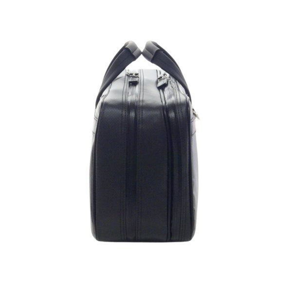 画像2: ハンドメイド 大きめオーボエバッグ（Wファスナー・2コンパートメント）「Camarade3/wf」ソフトマットブラック / 黒ショートハンドル